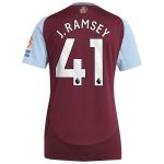aston villa adidas home shirt 2024-25 – womens with j. ramsey 41 printing Collection | Authentic Aston Villa Shirts
