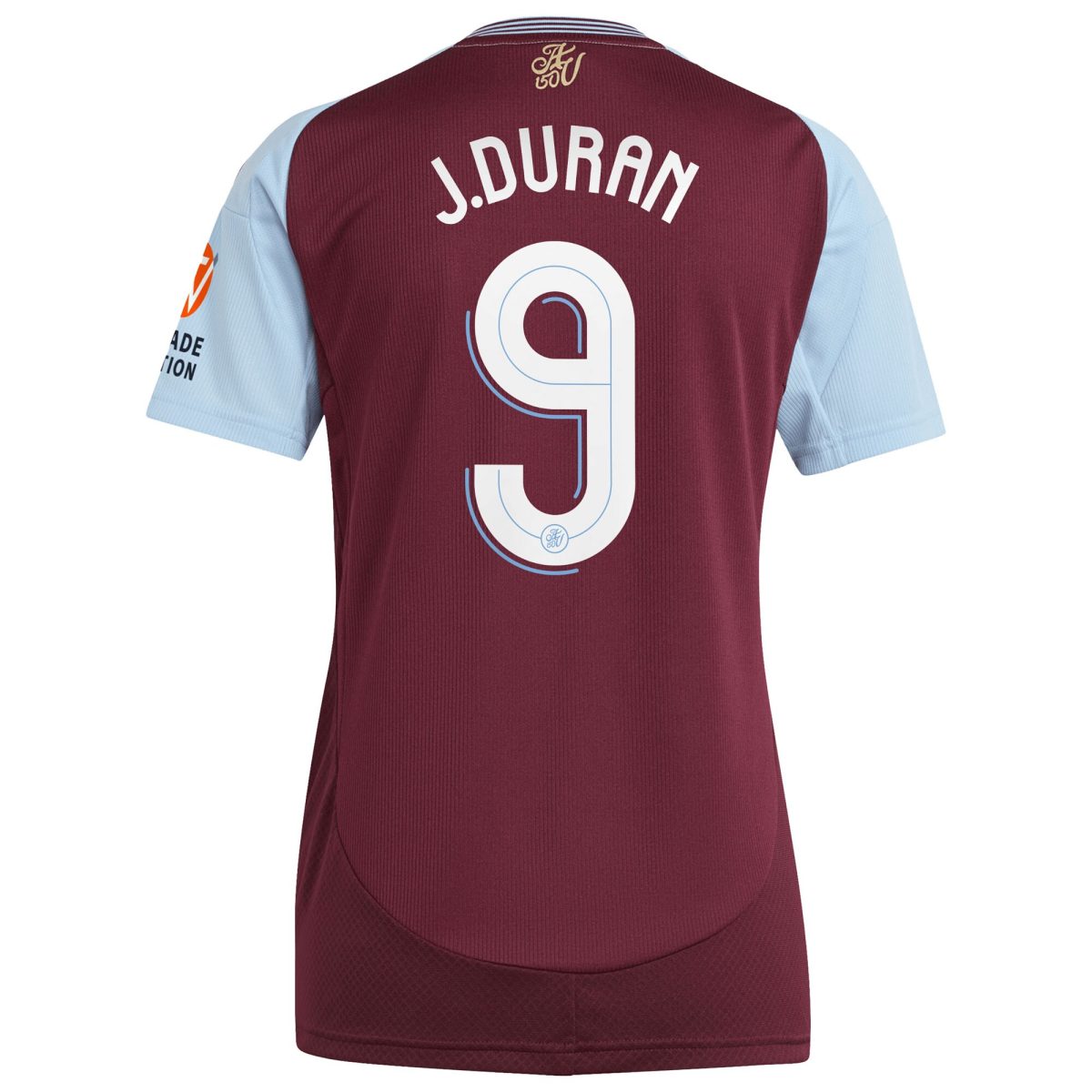 aston villa adidas home shirt 2024-25 – womens with j.duran 9 cup printing Collection | Authentic Aston Villa Shirts