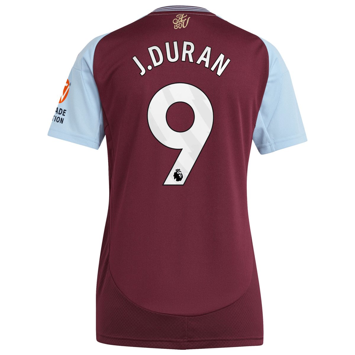 aston villa adidas home shirt 2024-25 – womens with j.duran 9 printing Collection | Authentic Aston Villa Shirts