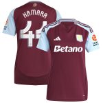 aston villa adidas home shirt 2024-25 – womens with kamara 44 cup printing Collection | Authentic Aston Villa Shirts