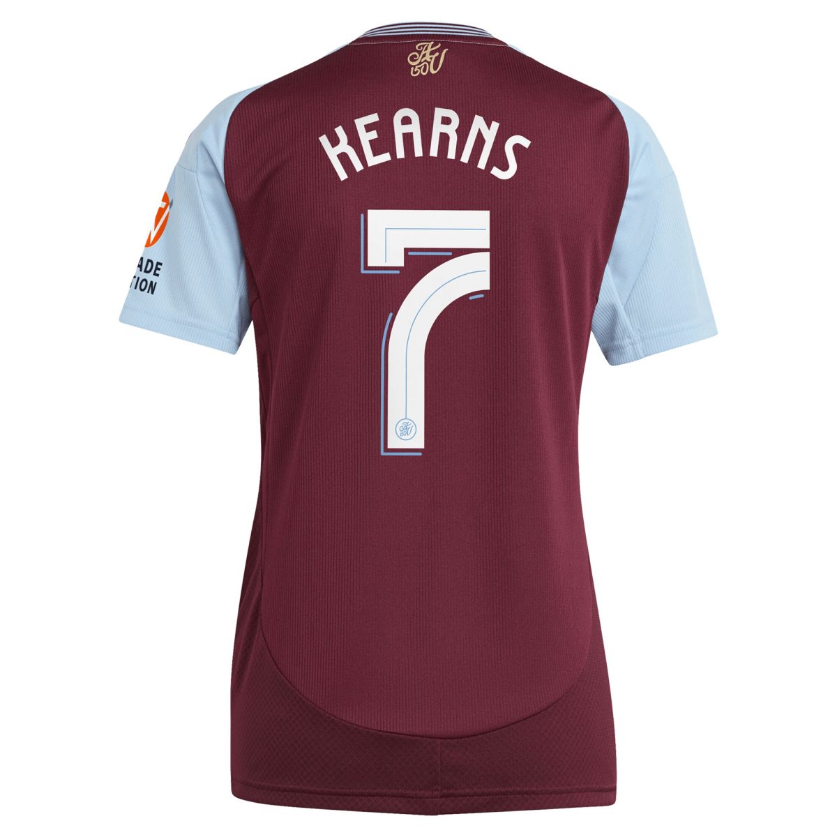 aston villa adidas home shirt 2024-25 – womens with kearns 7 cup printing Collection | Authentic Aston Villa Shirts