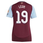 aston villa adidas home shirt 2024-25 – womens with leon 19 cup printing Collection | Authentic Aston Villa Shirts