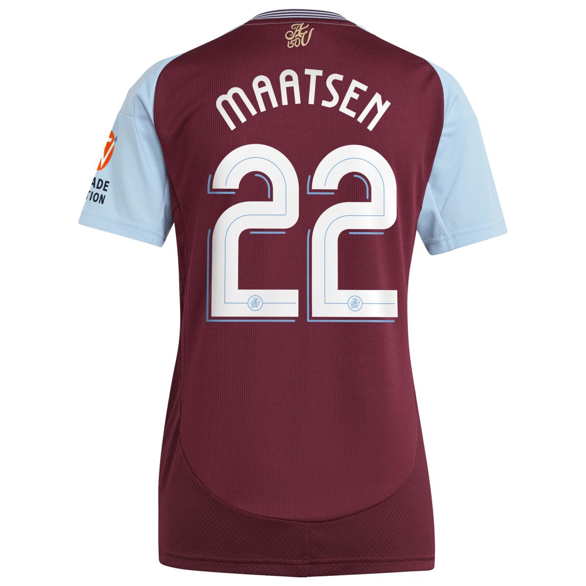 aston villa adidas home shirt 2024-25 – womens with maatsen 22 cup printing Collection | Authentic Aston Villa Shirts