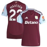 aston villa adidas home shirt 2024-25 – womens with maatsen 22 printing Collection | Authentic Aston Villa Shirts