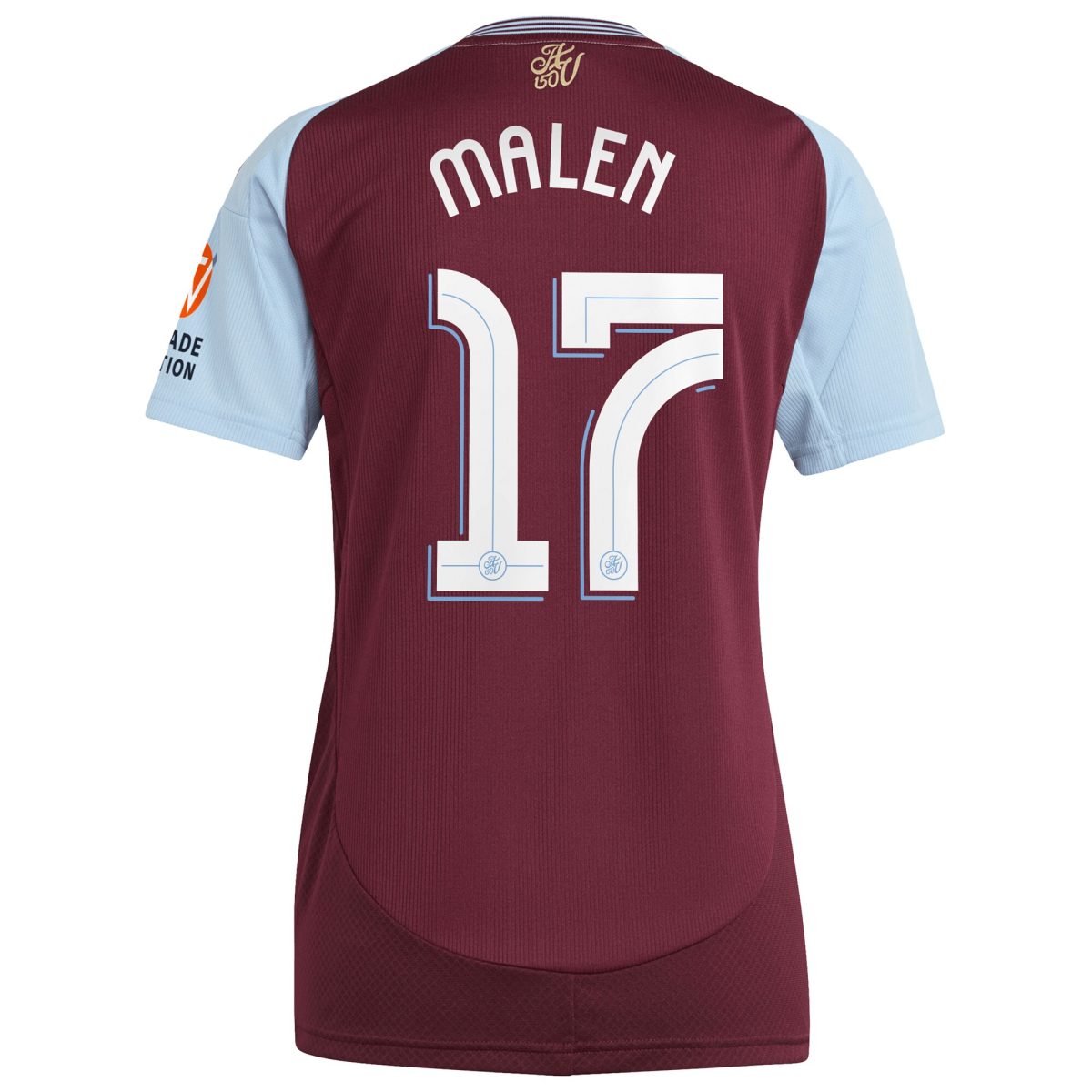 aston villa adidas home shirt 2024-25 – womens with malen 17 cup printing Collection | Authentic Aston Villa Shirts