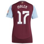 aston villa adidas home shirt 2024-25 – womens with malen 17 cup printing Collection | Authentic Aston Villa Shirts