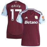 aston villa adidas home shirt 2024-25 – womens with malen 17 printing Collection | Authentic Aston Villa Shirts