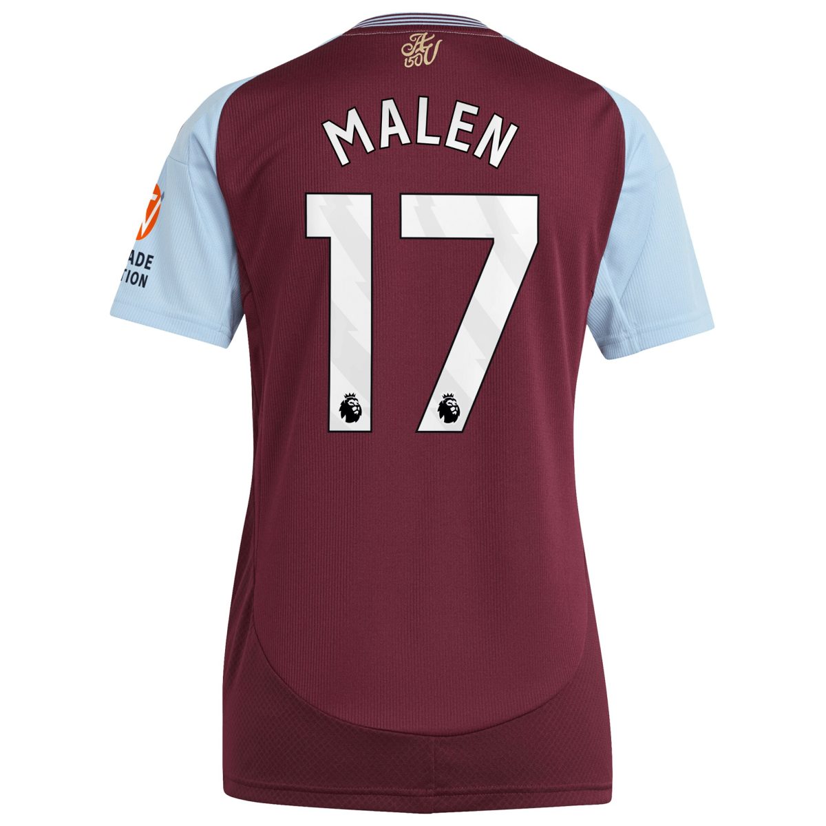 aston villa adidas home shirt 2024-25 – womens with malen 17 printing Collection | Authentic Aston Villa Shirts