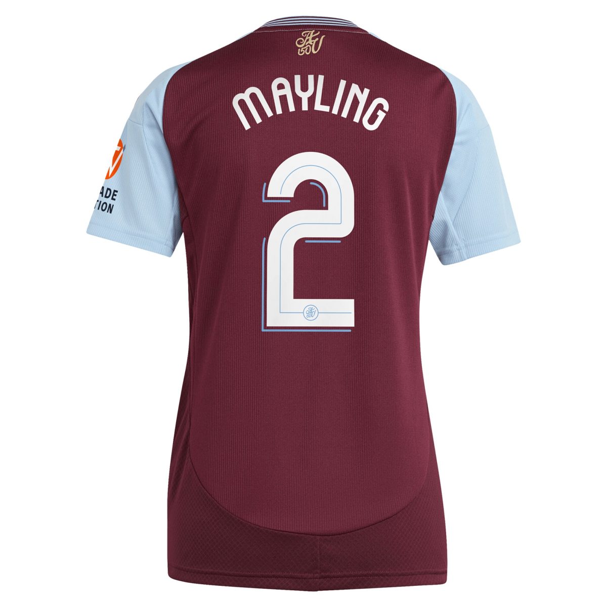 aston villa adidas home shirt 2024-25 – womens with mayling 2 cup printing Collection | Authentic Aston Villa Shirts