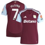 aston villa adidas home shirt 2024-25 – womens with mcginn 7 printing Collection | Authentic Aston Villa Shirts
