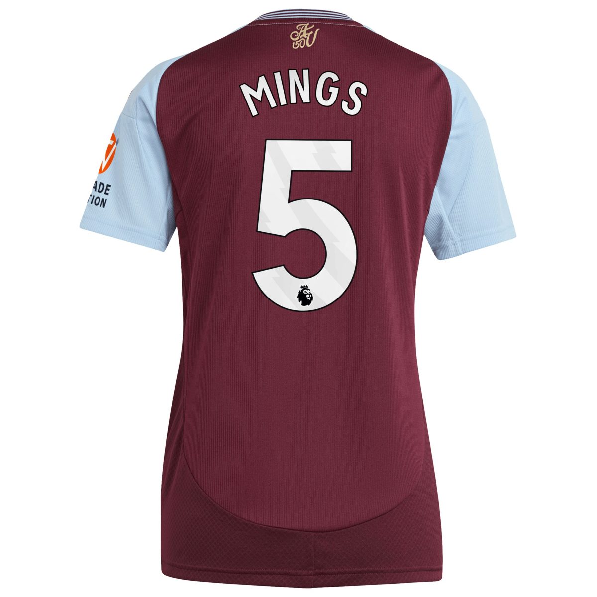 aston villa adidas home shirt 2024-25 – womens with mings 5 printing Collection | Authentic Aston Villa Shirts