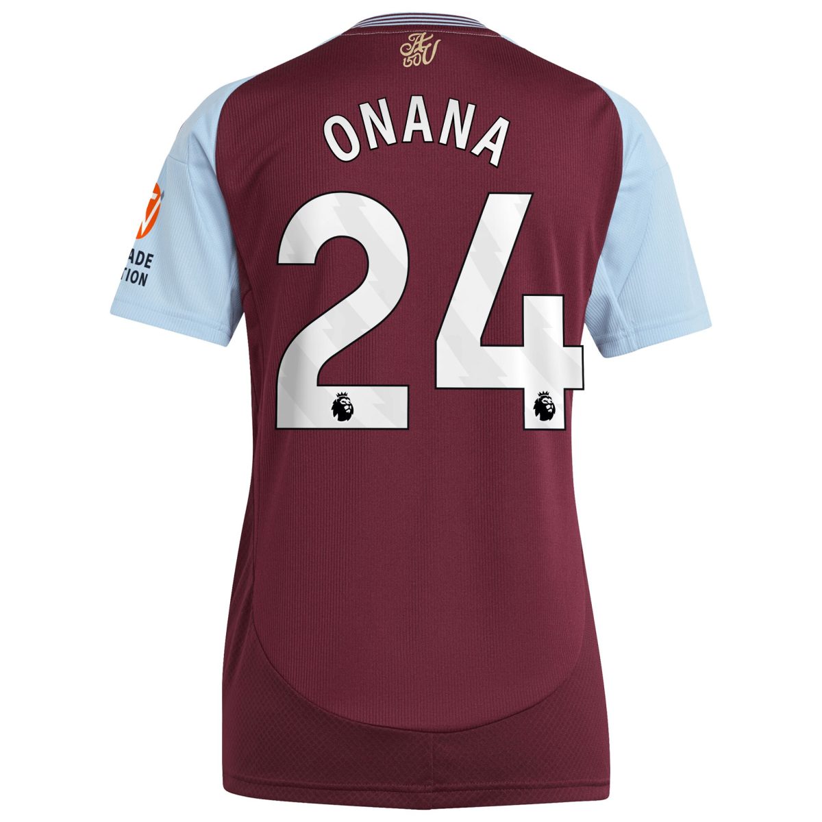 aston villa adidas home shirt 2024-25 – womens with onana 24 printing Collection | Authentic Aston Villa Shirts