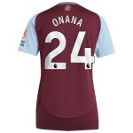 aston villa adidas home shirt 2024-25 – womens with onana 24 printing Collection | Authentic Aston Villa Shirts