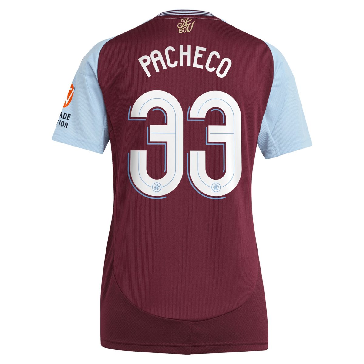 aston villa adidas home shirt 2024-25 – womens with pacheco 33 cup printing Collection | Authentic Aston Villa Shirts