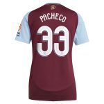 aston villa adidas home shirt 2024-25 – womens with pacheco 33 cup printing Collection | Authentic Aston Villa Shirts
