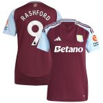 aston villa adidas home shirt 2024-25 – womens with rashford 9 printing Collection | Authentic Aston Villa Shirts