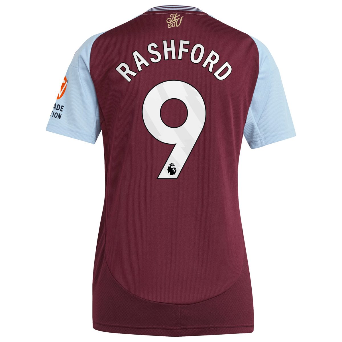 aston villa adidas home shirt 2024-25 – womens with rashford 9 printing Collection | Authentic Aston Villa Shirts