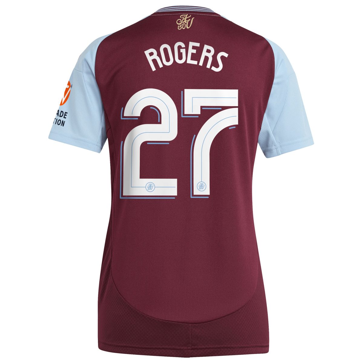 aston villa adidas home shirt 2024-25 – womens with rogers 27 cup printing Collection | Authentic Aston Villa Shirts