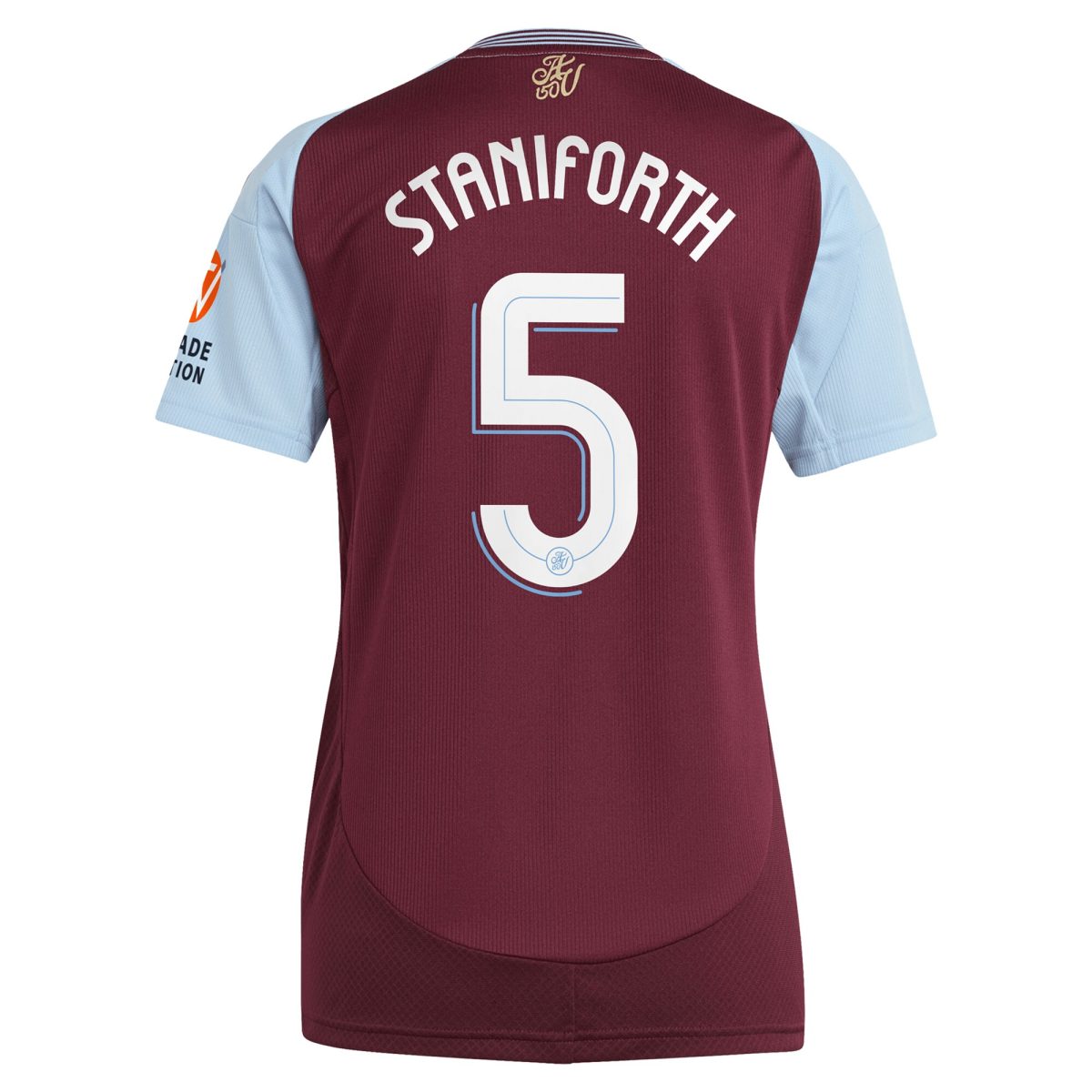 aston villa adidas home shirt 2024-25 – womens with staniforth 5 cup printing Collection | Authentic Aston Villa Shirts