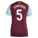 aston villa adidas home shirt 2024-25 – womens with staniforth 5 cup printing Collection | Authentic Aston Villa Shirts