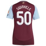 aston villa adidas home shirt 2024-25 – womens with swinkels 50 cup printing Collection | Authentic Aston Villa Shirts