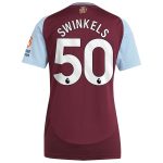 aston villa adidas home shirt 2024-25 – womens with swinkels 50 printing Collection | Authentic Aston Villa Shirts