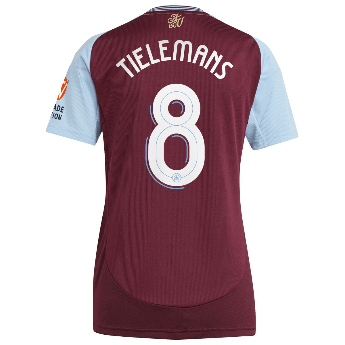 aston villa adidas home shirt 2024-25 – womens with tielemans 8 cup printing Collection | Authentic Aston Villa Shirts