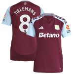 aston villa adidas home shirt 2024-25 – womens with tielemans 8 printing Collection | Authentic Aston Villa Shirts
