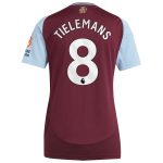 aston villa adidas home shirt 2024-25 – womens with tielemans 8 printing Collection | Authentic Aston Villa Shirts