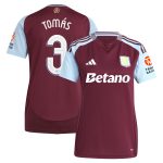 aston villa adidas home shirt 2024-25 – womens with tomás 3 cup printing Collection | Authentic Aston Villa Shirts