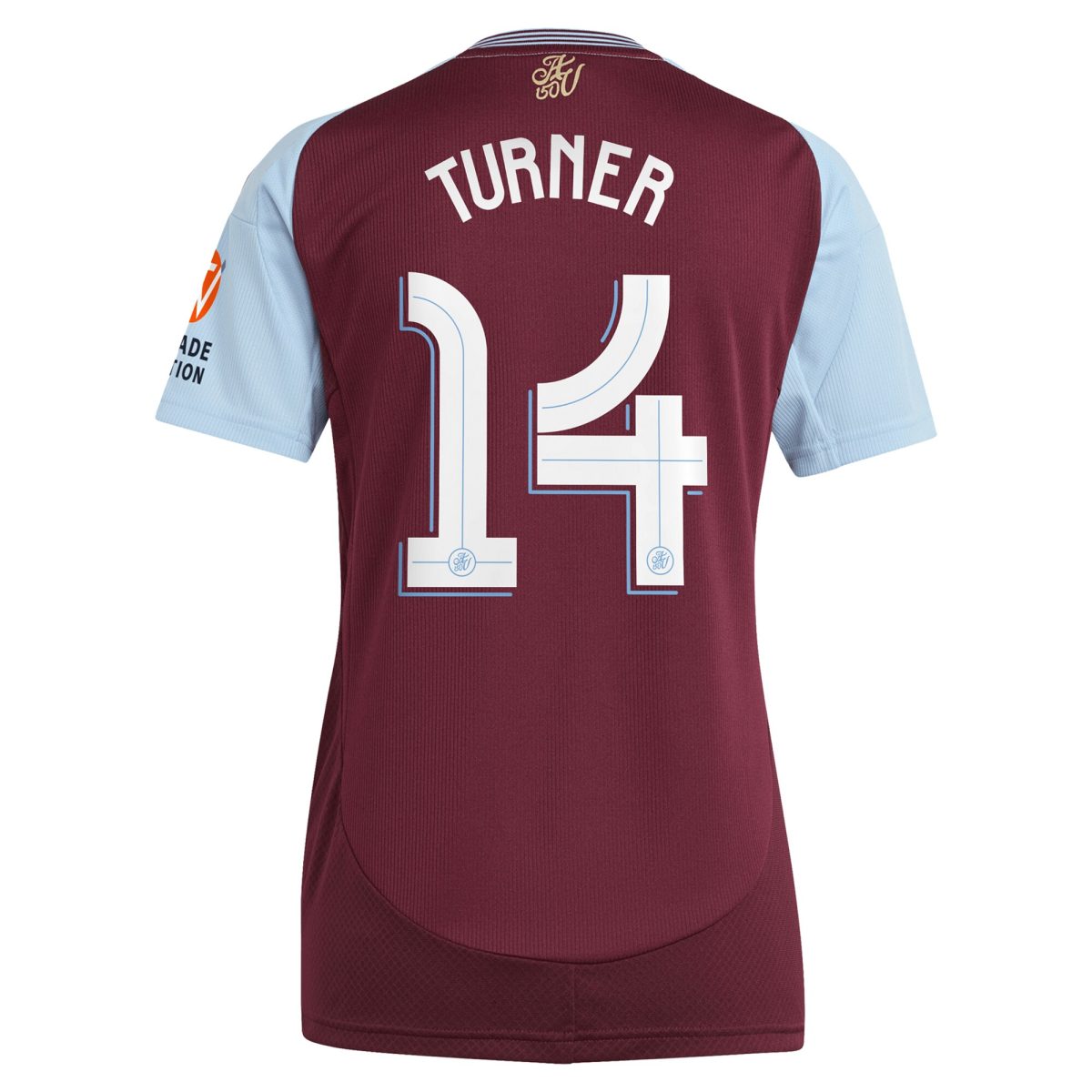 aston villa adidas home shirt 2024-25 – womens with turner 14 cup printing Collection | Authentic Aston Villa Shirts