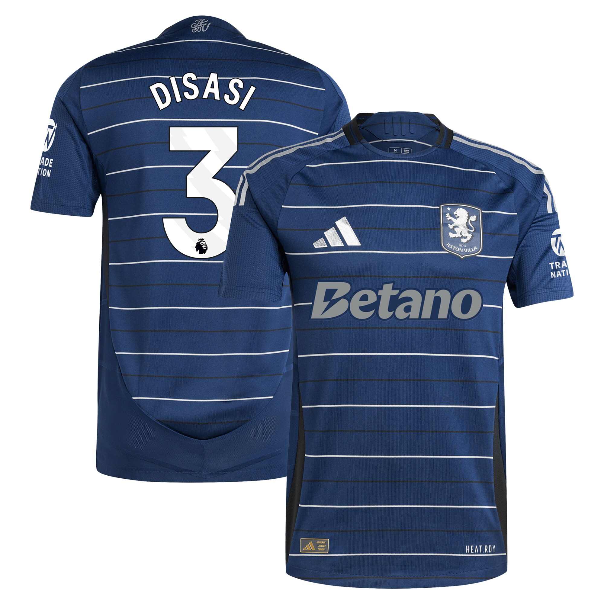 aston villa adidas third authentic shirt 2024-25 with disasi 3 printing Collection | Authentic Aston Villa Shirts