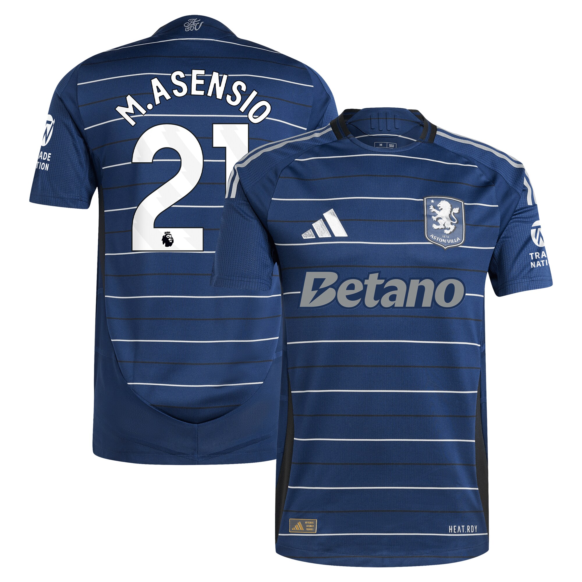 aston villa adidas third authentic shirt 2024-25 with m.asensio 21 printing Collection | Authentic Aston Villa Shirts