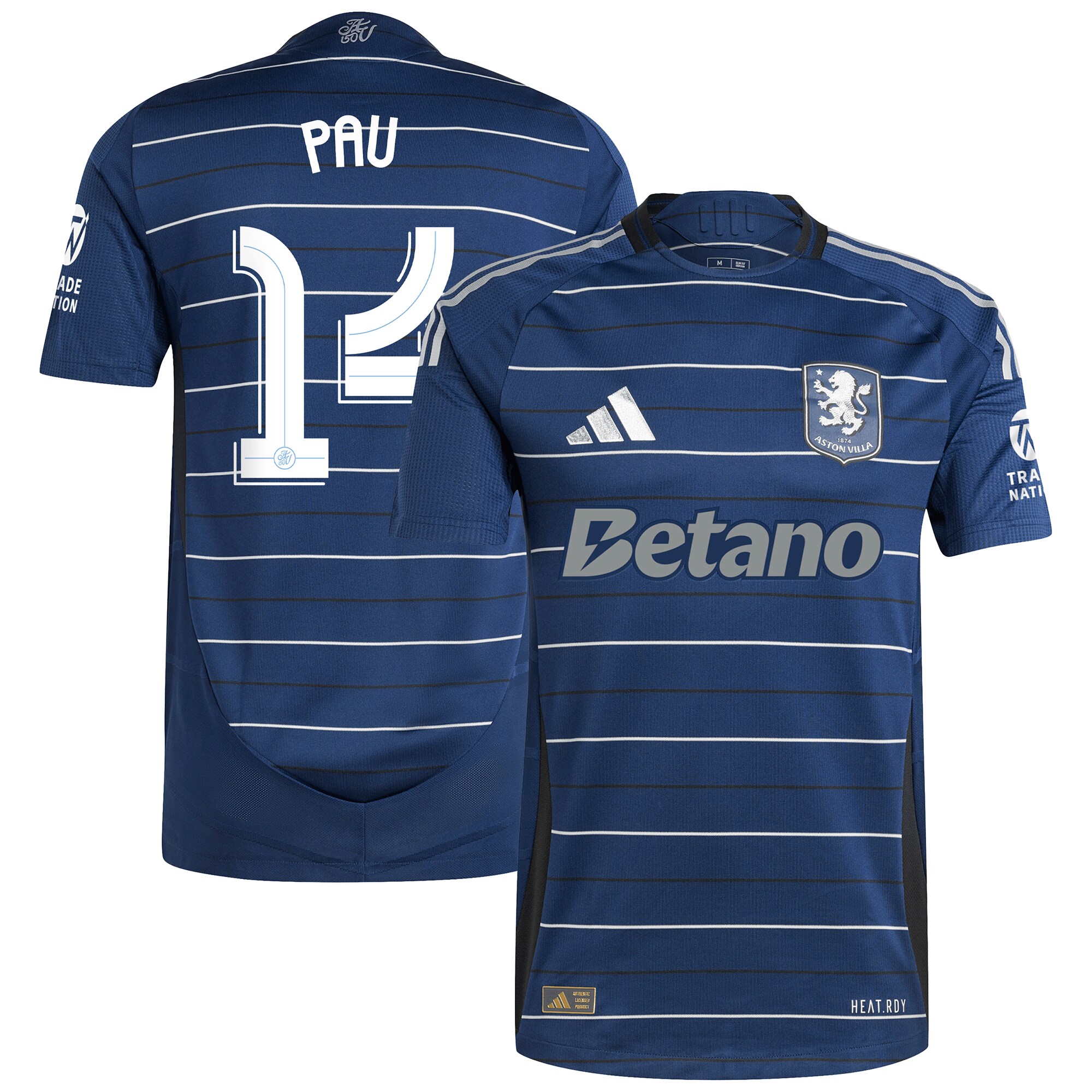 aston villa adidas third authentic shirt 2024-25 with pau 14 cup printing Collection | Authentic Aston Villa Shirts