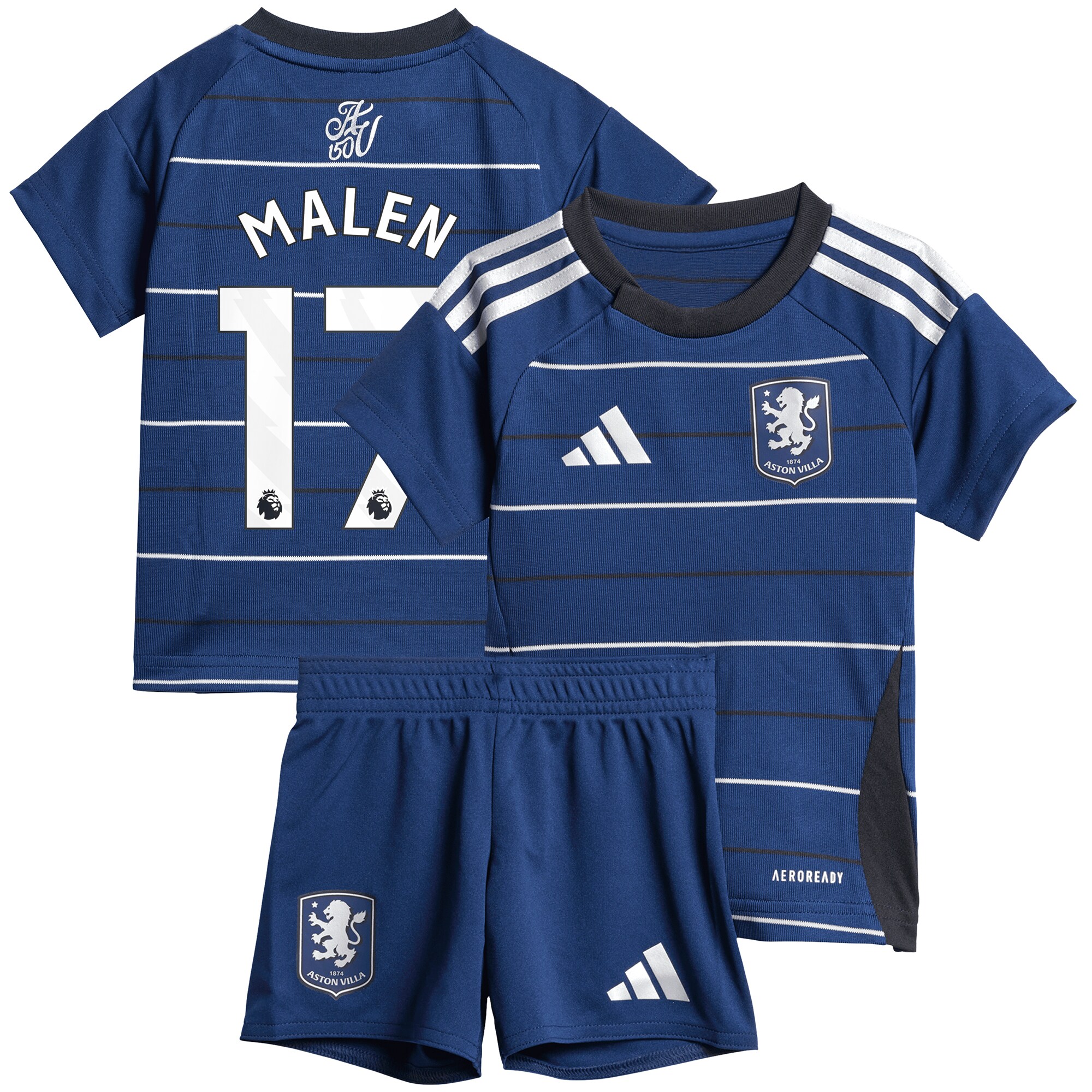 aston villa adidas third baby kit 2024-25 with malen 17 printing Collection | Authentic Aston Villa Shirts