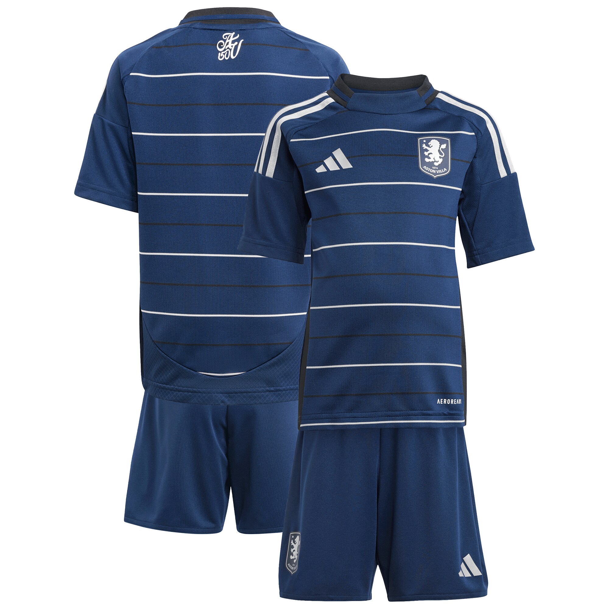 aston villa adidas third mini kit 2024-25 with custom printing Collection | Authentic Aston Villa Shirts