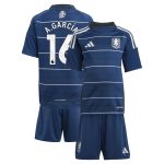 aston villa adidas third minikit 2024-25 with a.garcía 16 printing Collection | Authentic Aston Villa Shirts