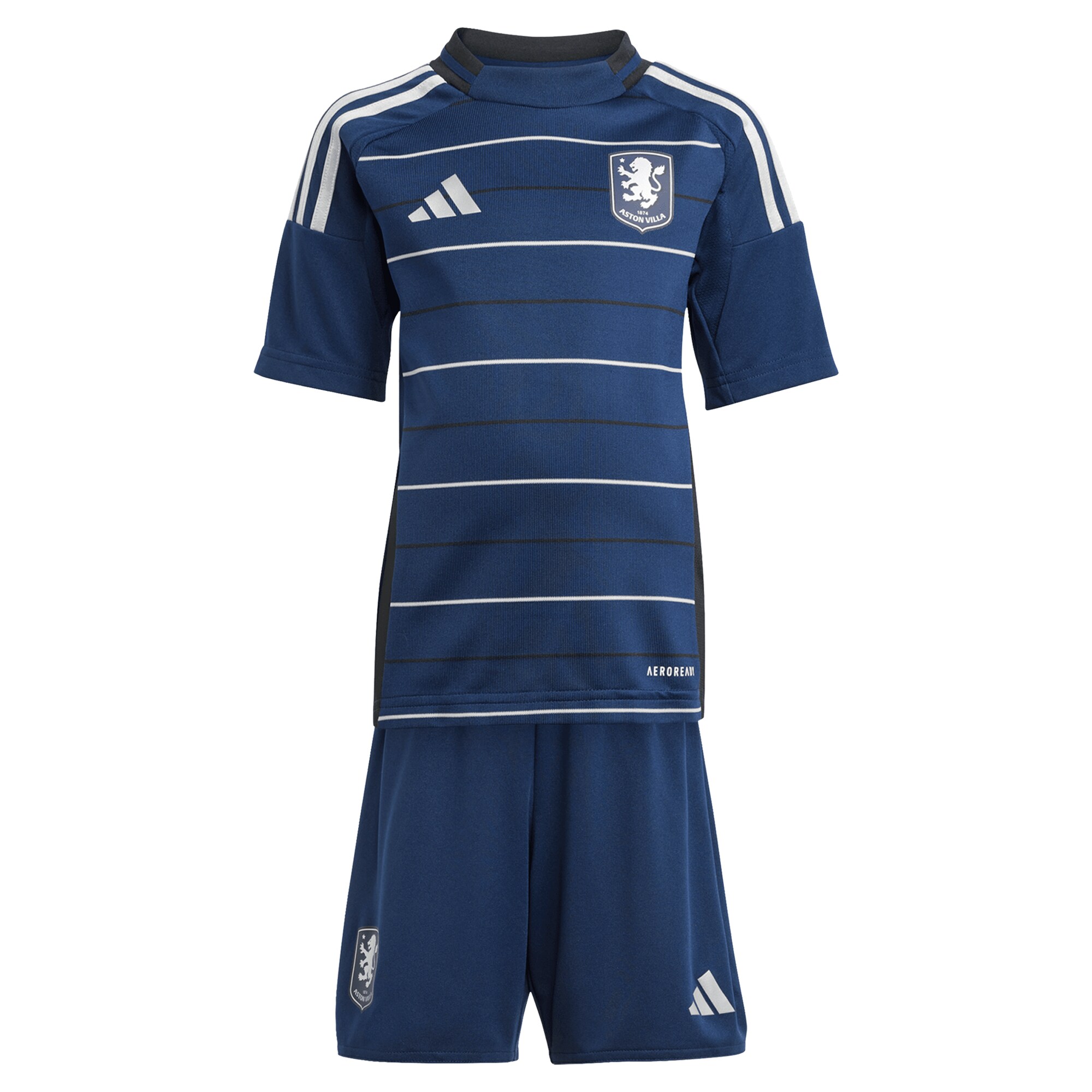 aston villa adidas third minikit 2024-25 with a.garcía 16 printing Collection | Authentic Aston Villa Shirts