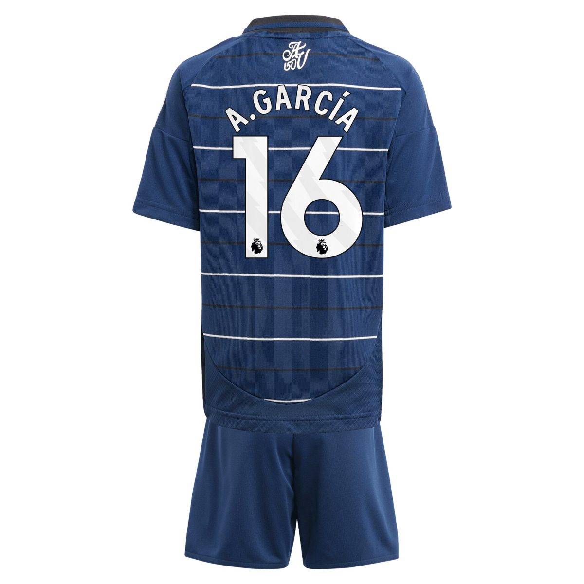 aston villa adidas third minikit 2024-25 with a.garcía 16 printing Collection | Authentic Aston Villa Shirts