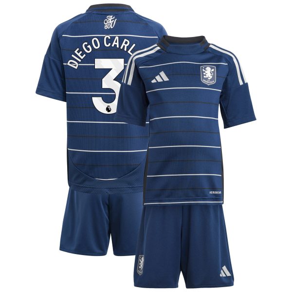 aston villa adidas third minikit 2024-25 with diego carlos 3 printing Collection | Authentic Aston Villa Shirts