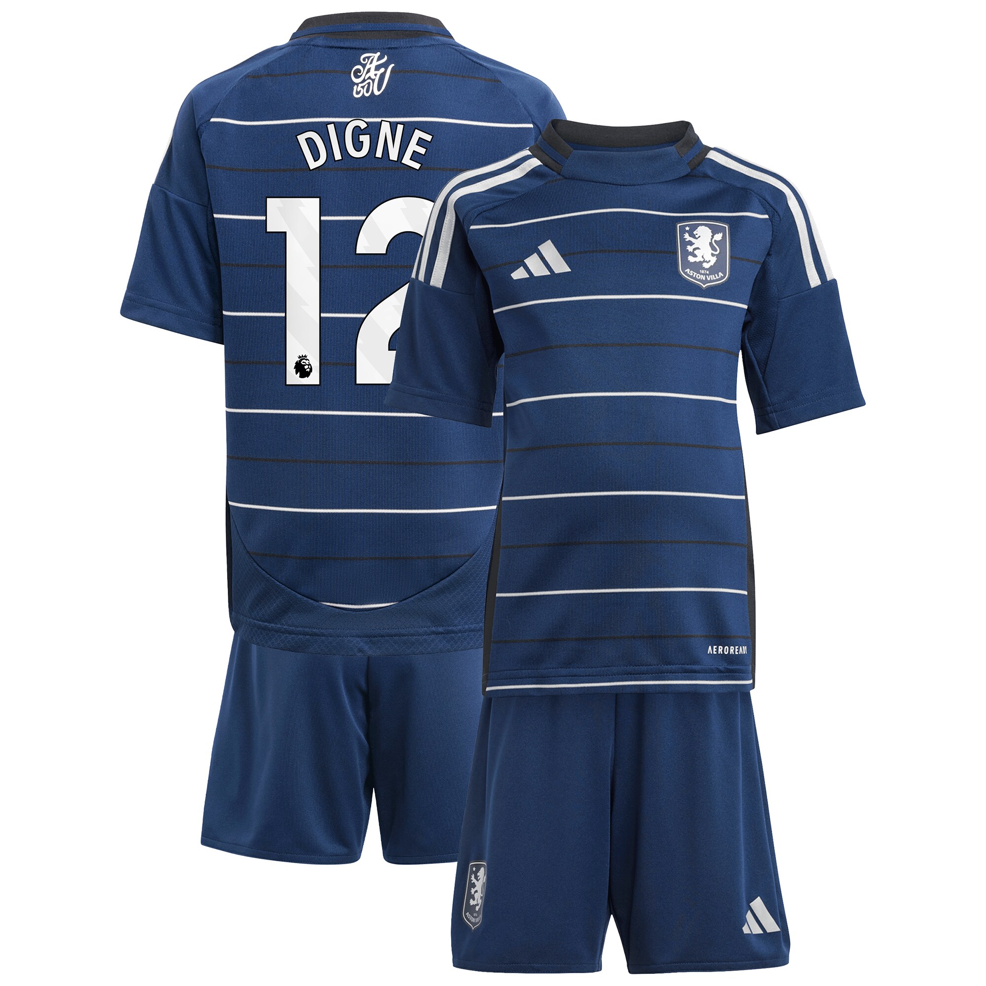 aston villa adidas third minikit 2024-25 with digne 12 printing Collection | Authentic Aston Villa Shirts