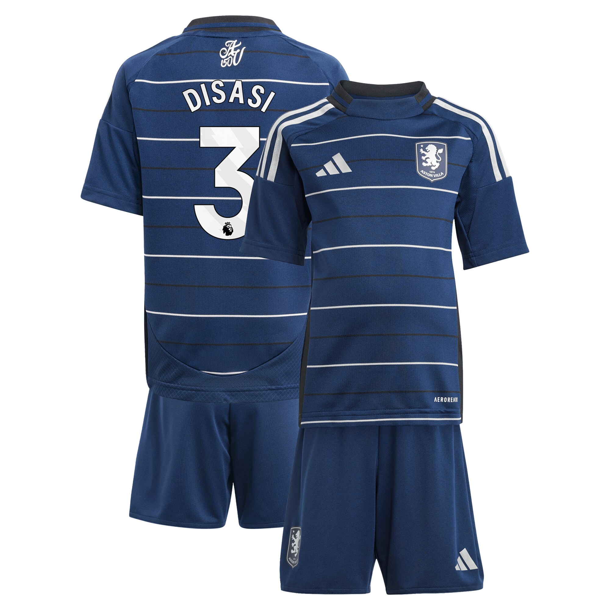 aston villa adidas third minikit 2024-25 with disasi 3 printing Collection | Authentic Aston Villa Shirts