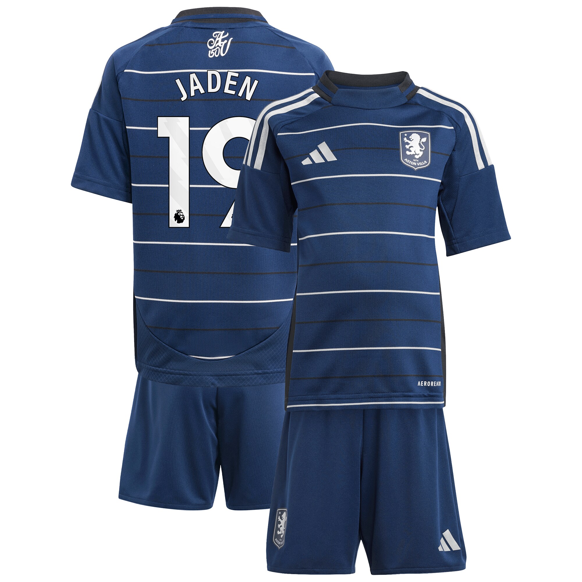 aston villa adidas third minikit 2024-25 with jaden 19 printing Collection | Authentic Aston Villa Shirts