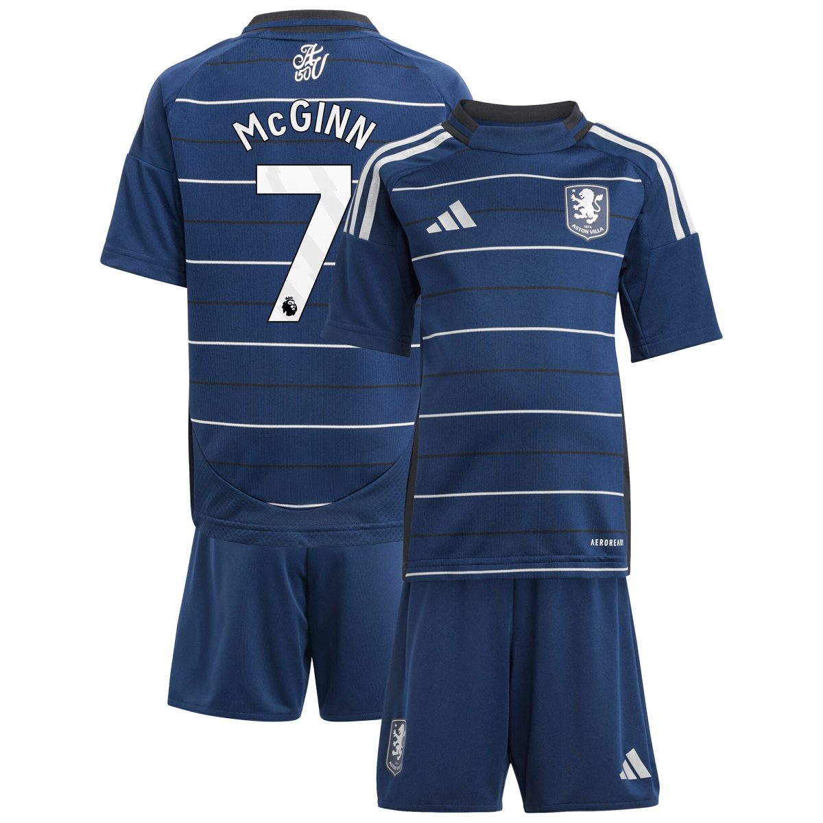 aston villa adidas third minikit 2024-25 with mcginn 7 printing Collection | Authentic Aston Villa Shirts