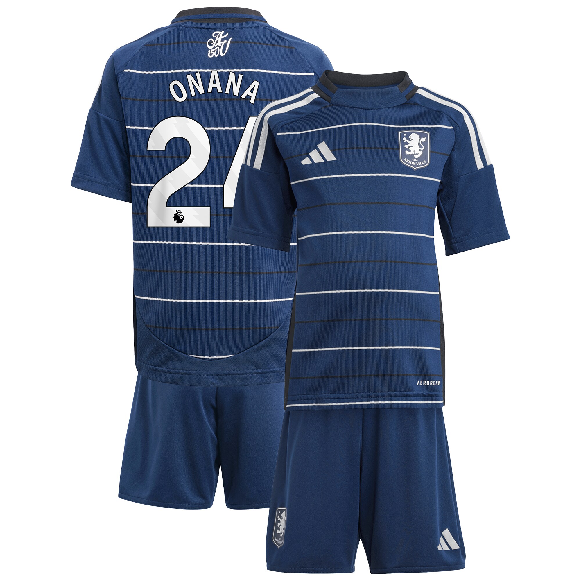 aston villa adidas third minikit 2024-25 with onana 24 printing Collection | Authentic Aston Villa Shirts