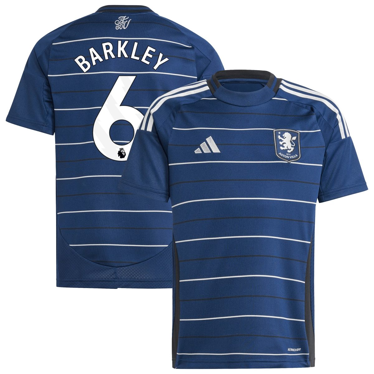 aston villa adidas third shirt 2024-25 – kids with barkley 6 printing Collection | Authentic Aston Villa Shirts