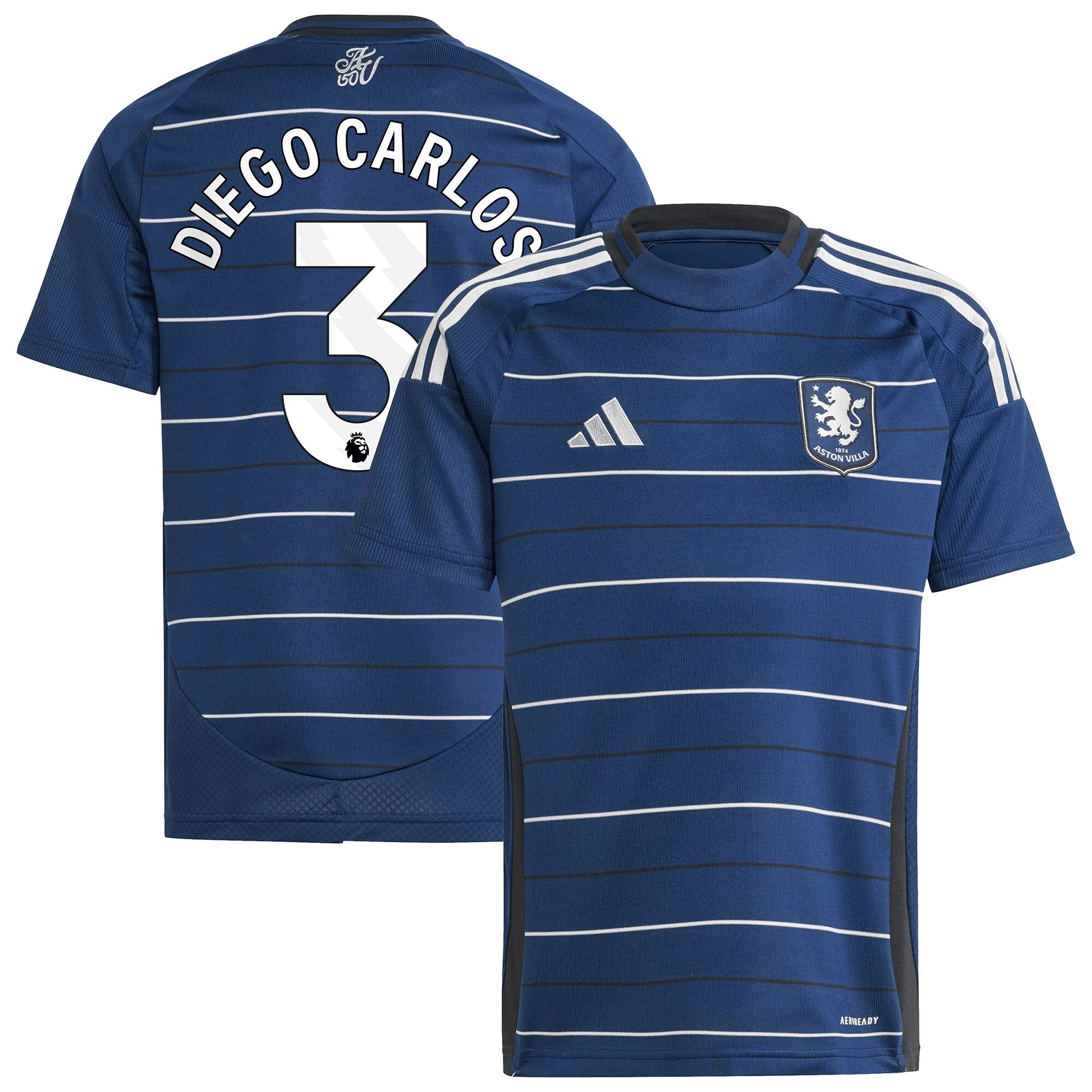 aston villa adidas third shirt 2024-25 – kids with diego carlos 3 printing Collection | Authentic Aston Villa Shirts