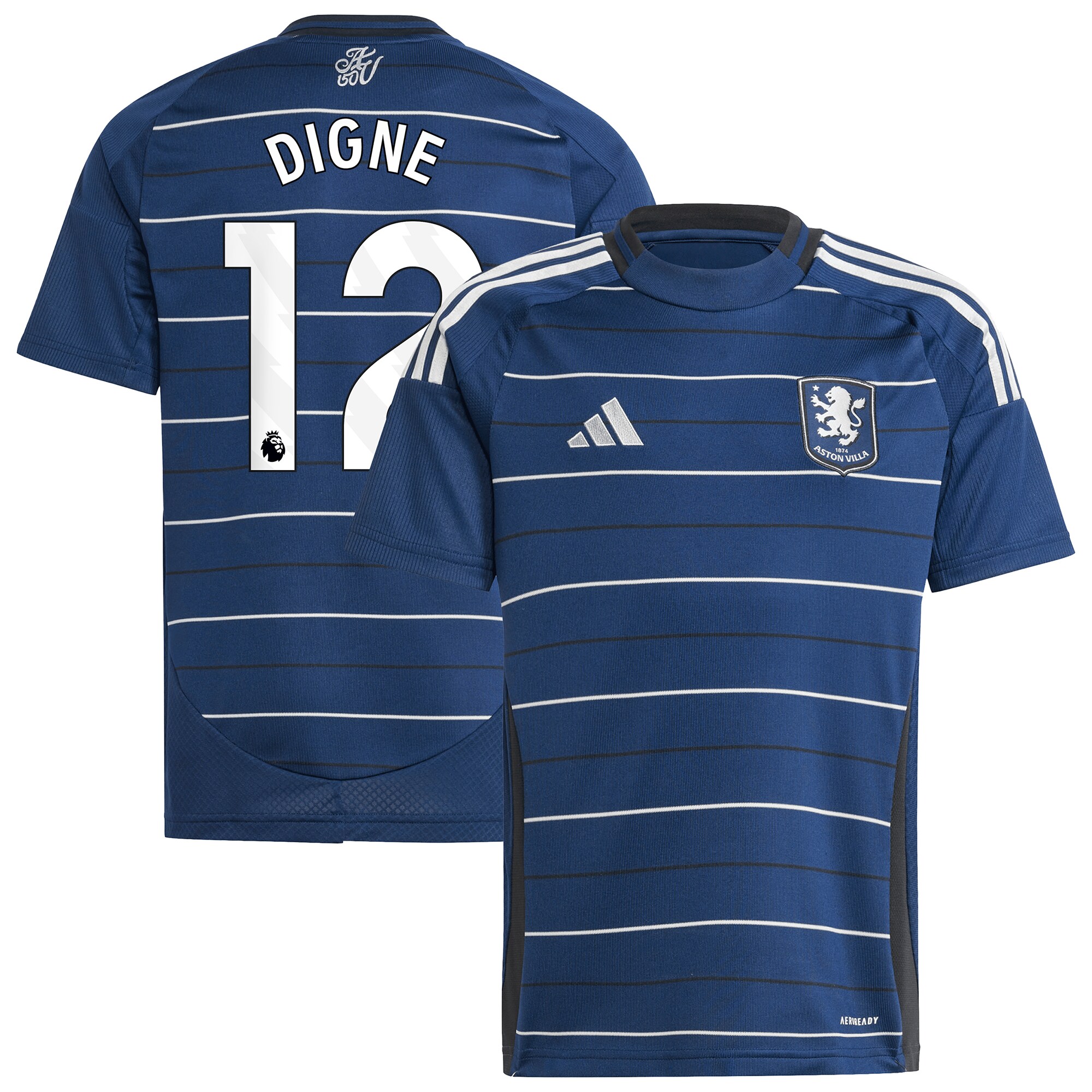 aston villa adidas third shirt 2024-25 – kids with digne 12 printing Collection | Authentic Aston Villa Shirts