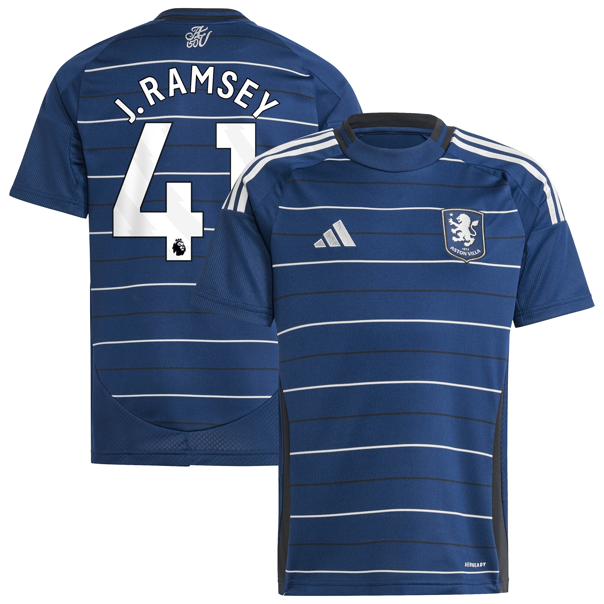 aston villa adidas third shirt 2024-25 – kids with j. ramsey 41 printing Collection | Authentic Aston Villa Shirts