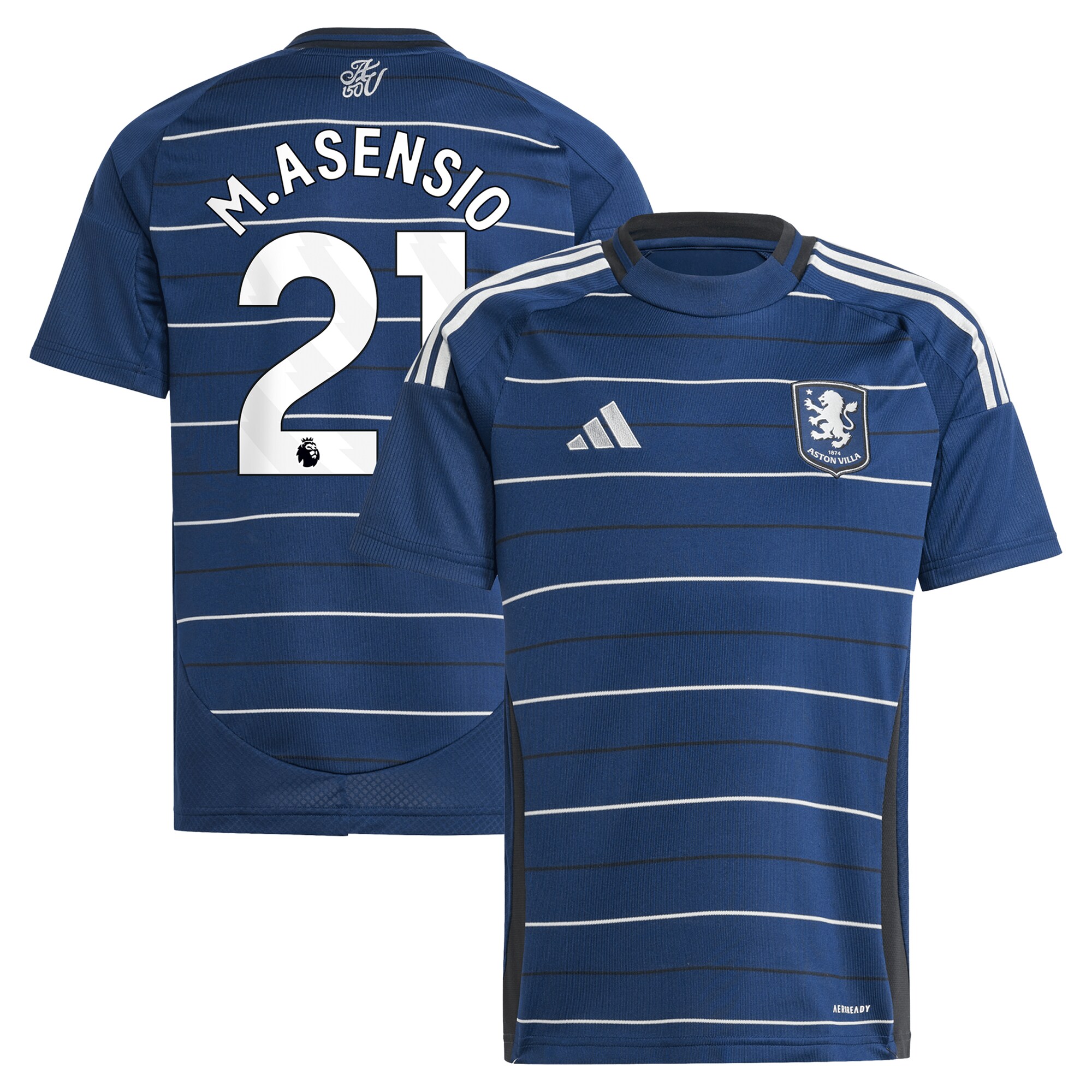 aston villa adidas third shirt 2024-25 – kids with m.asensio 21 printing Collection | Authentic Aston Villa Shirts